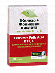 VITAMIR Uztura bagātinatājs DZELZS + FOLSKĀBE, B12, C, 30 tabletes